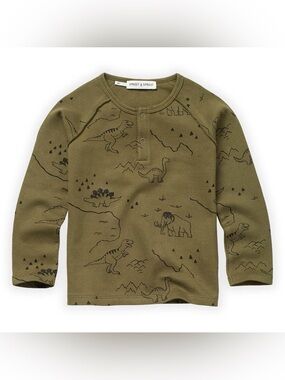 Size 3M Sproet & Sprout Dino Print Grandad T-Shirt new with tags.